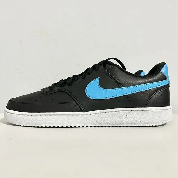 Nike Court Vision Low Next Nature “Black Laser Blue” Men’s Size 11.5-12 Sneakers - Picture 4 of 8